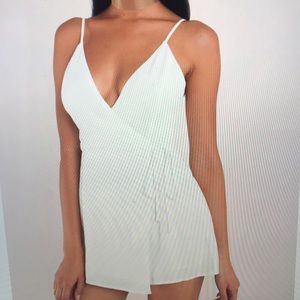 Tobi Kimberly White Wrap Romper